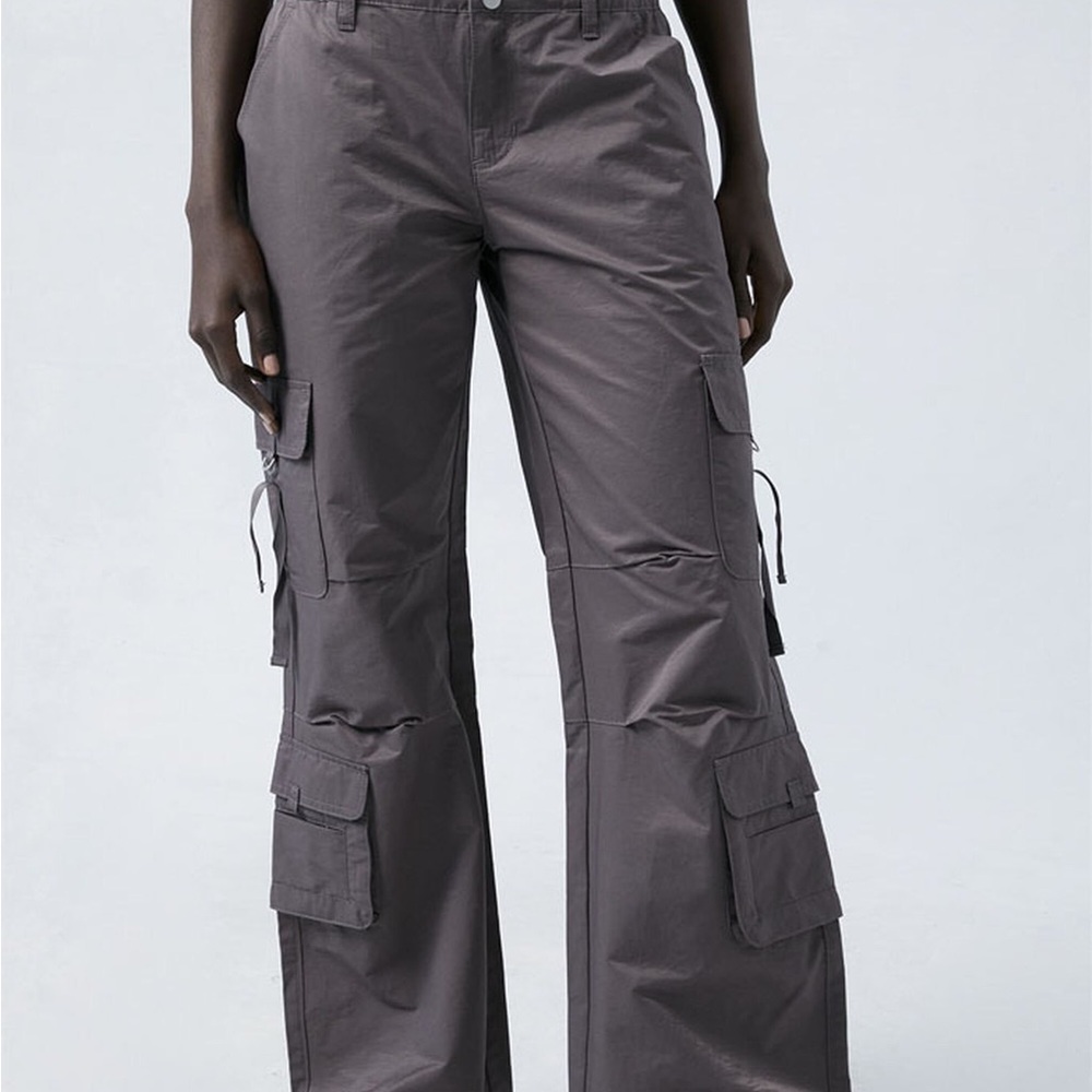 Pacsun Purple Elastic Waist D-Ring Cargo Pants